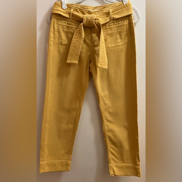 LOFT‎ Petite Pants Cropped Petite Pants High Waist Belted Pants - Picture 7 of 15